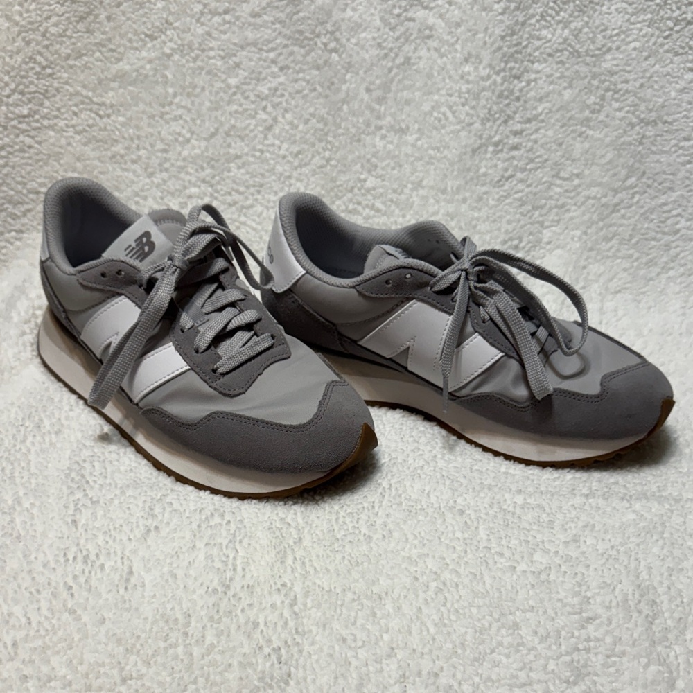 New Balance Gray and White Athletic Shoes